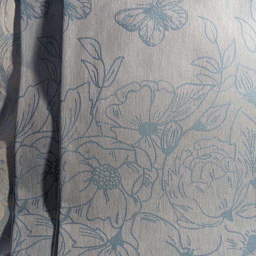 Luxurious Thick European Tea/Guest Towels Cotton Portugal Set 2 Pale Blue Floral